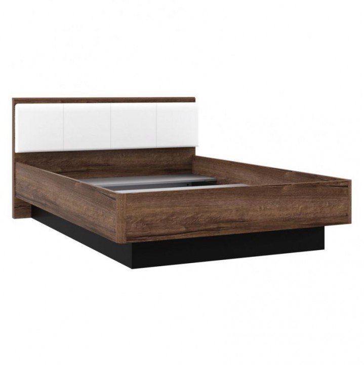 Кровать RAVEN RVXL242 140 x 200 Forte дуб благородный / серый / белый / черный